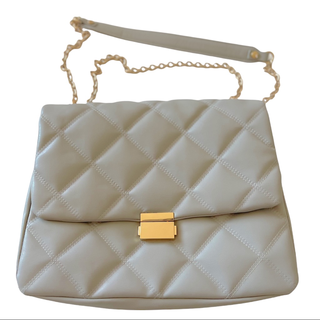 H&M Gray Puffer Crossbody Bag 11” X 10”